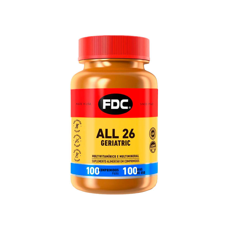 Encontraproduto.com.br - All 26 Geriatric 100 Comprimidos Multivitamínicos e Multiminerais FDC