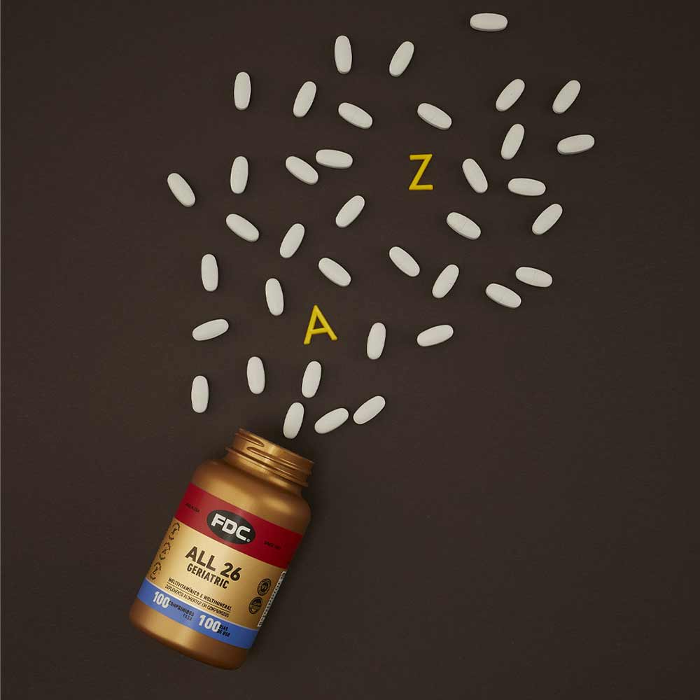 Encontraproduto.com.br - All 26 Geriatric 100 Comprimidos Multivitamínicos e Multiminerais FDC