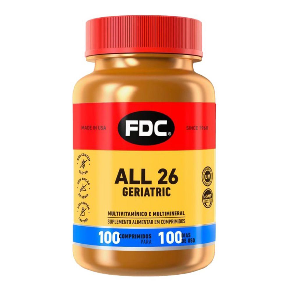 Encontraproduto.com.br - All 26 Geriatric 100 Comprimidos Multivitamínicos e Multiminerais FDC
