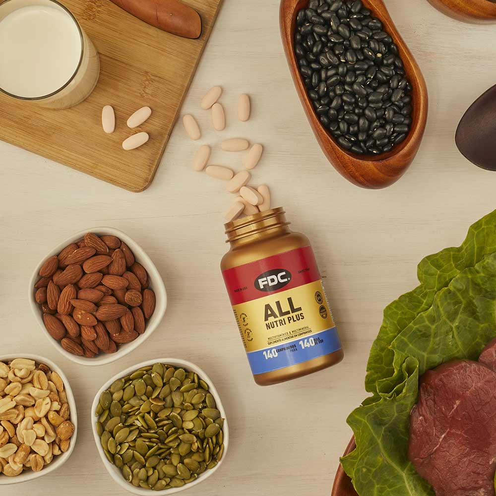 Encontraproduto.com.br - Suplemento Vitamínico All Nutri Plus FDC 140 Comprimidos