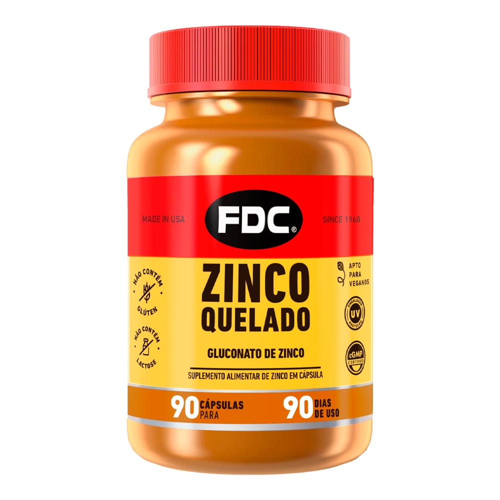 Encontraproduto.com.br - Zinco Quelado Vegano Com 90 Comprimidos Fdc