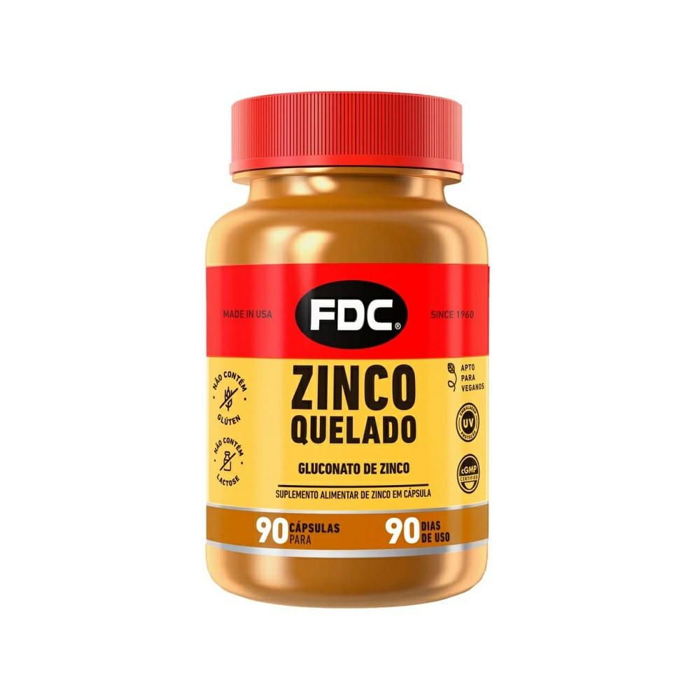 Encontraproduto.com.br - Zinco Quelado Vegano Com 90 Comprimidos Fdc