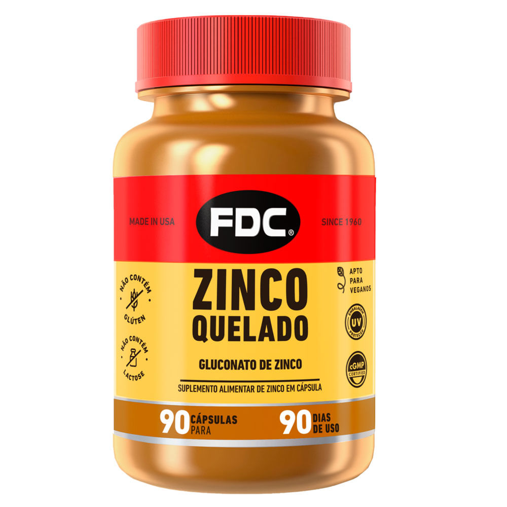 Encontraproduto.com.br - Zinco Quelado Vegano Com 90 Comprimidos Fdc