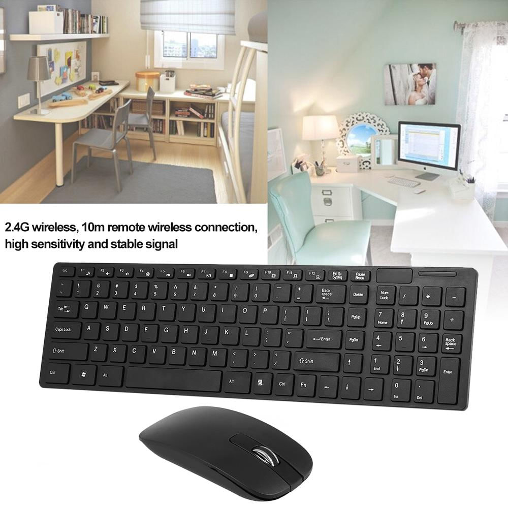 Encontraproduto.com.br - Combo de Teclado e Mouse Sem Fio 2.4G K-06 para Computador