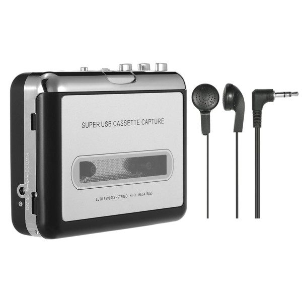Conversor Digital de Fitas Cassete USB para PC MP3 CD