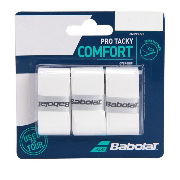 Overgrip Babolat Pro Tacky X3 Unissex - Branco