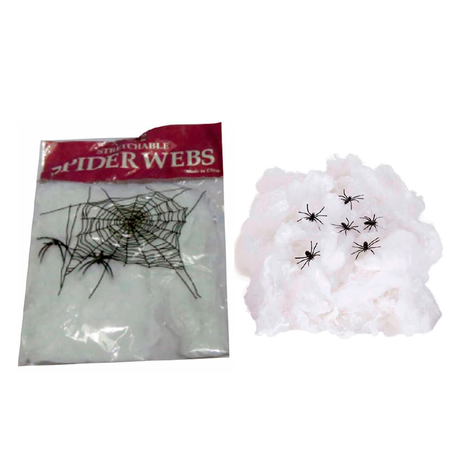 Encontraproduto.com.br - Teia de Aranha Silver Halloween Unidade
