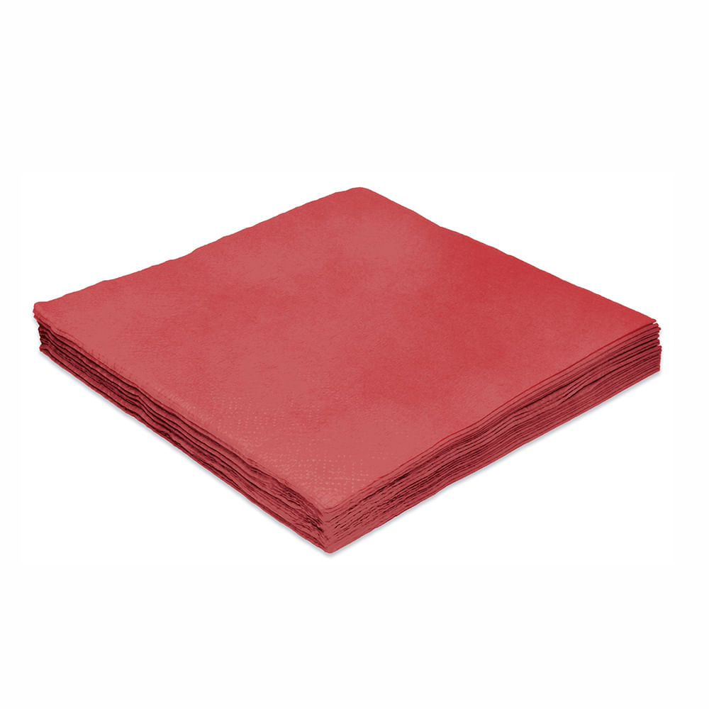 Encontraproduto.com.br - Guardanapo de Papel 24x24cm/ Vermelho - SilverFestas