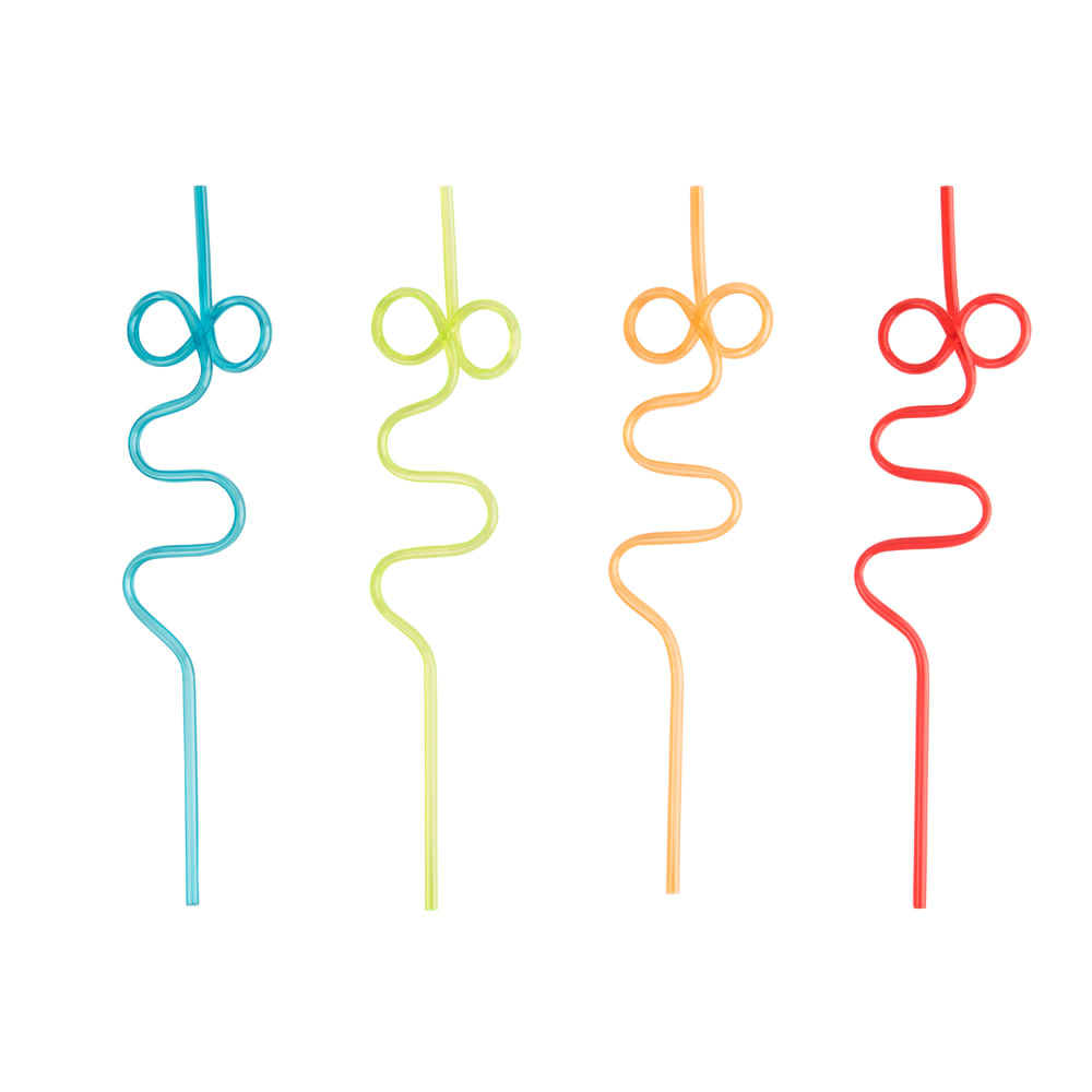 Canudo Espiral Rígido Cores Diversas SilverPlastic