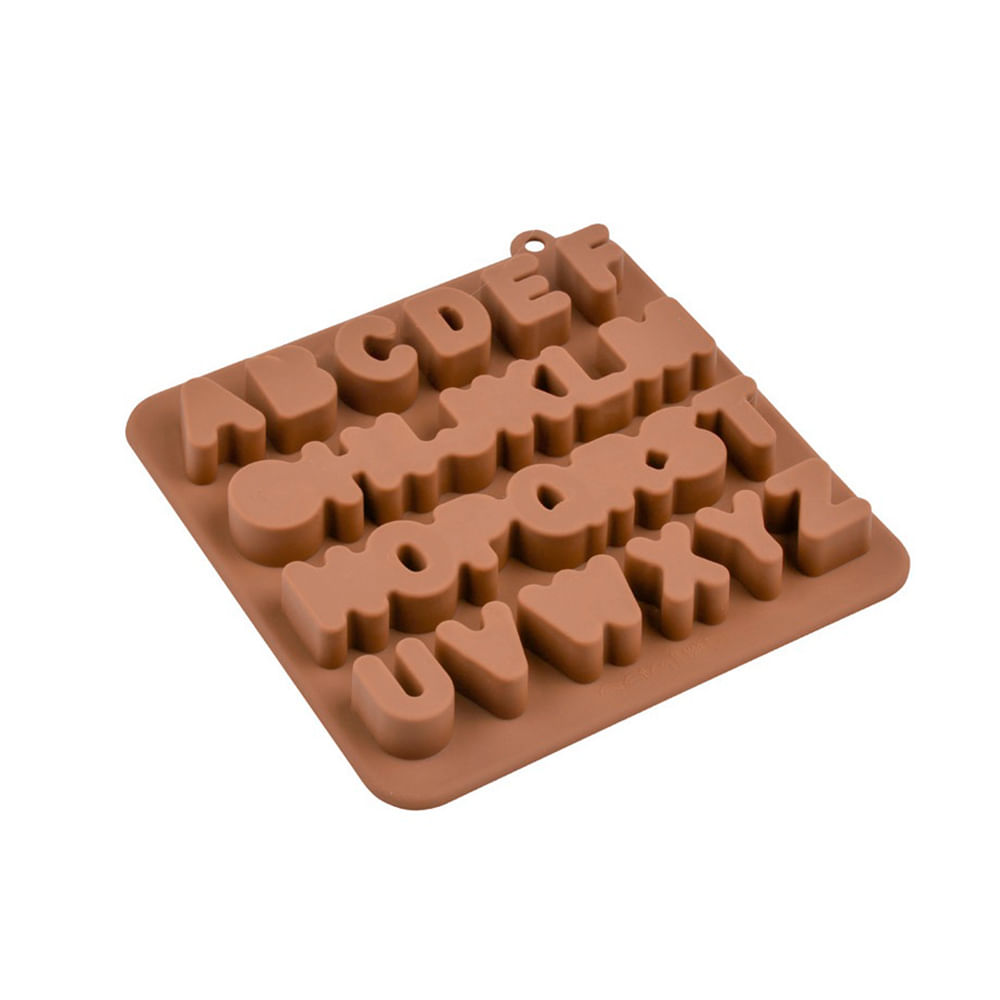 Molde Forma Silicone SilverChef Confeitaria ABCedário
