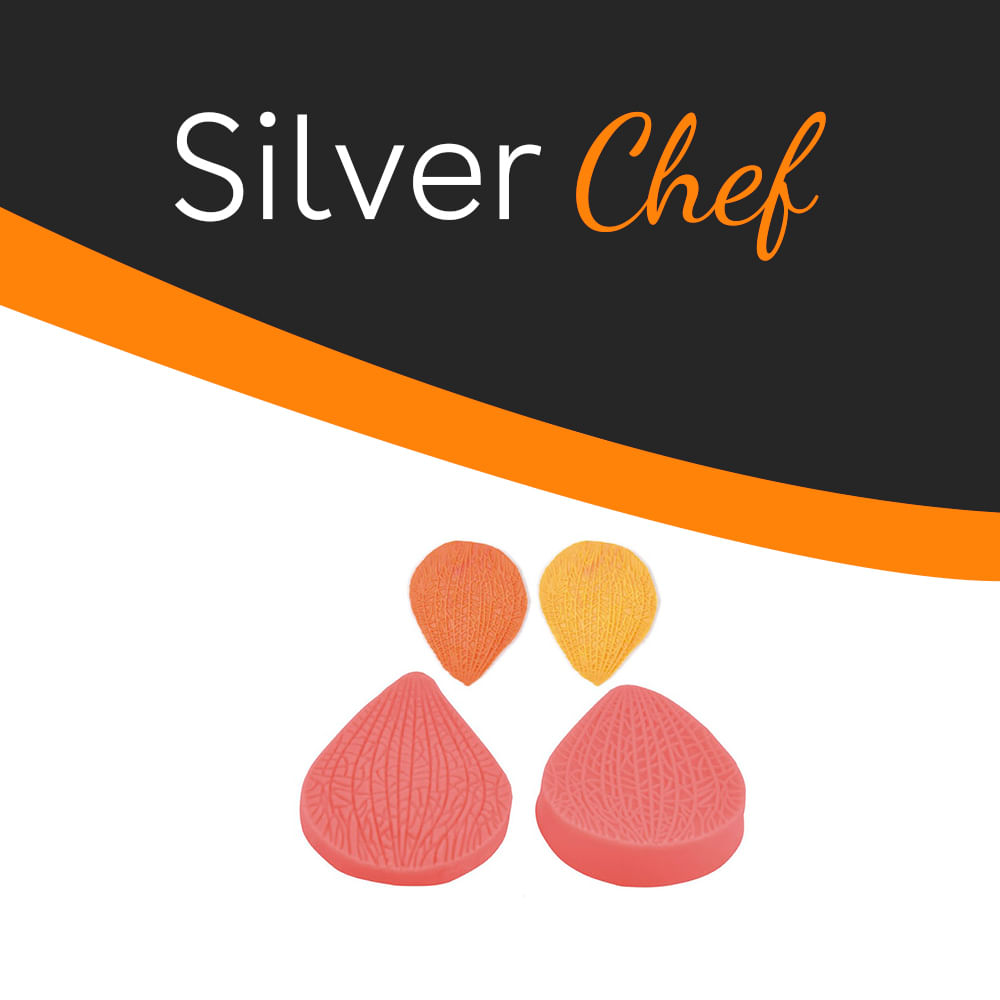 Encontraproduto.com.br - Molde de Silicone Confeitaria Formato Pétala de Rosa SilverChef