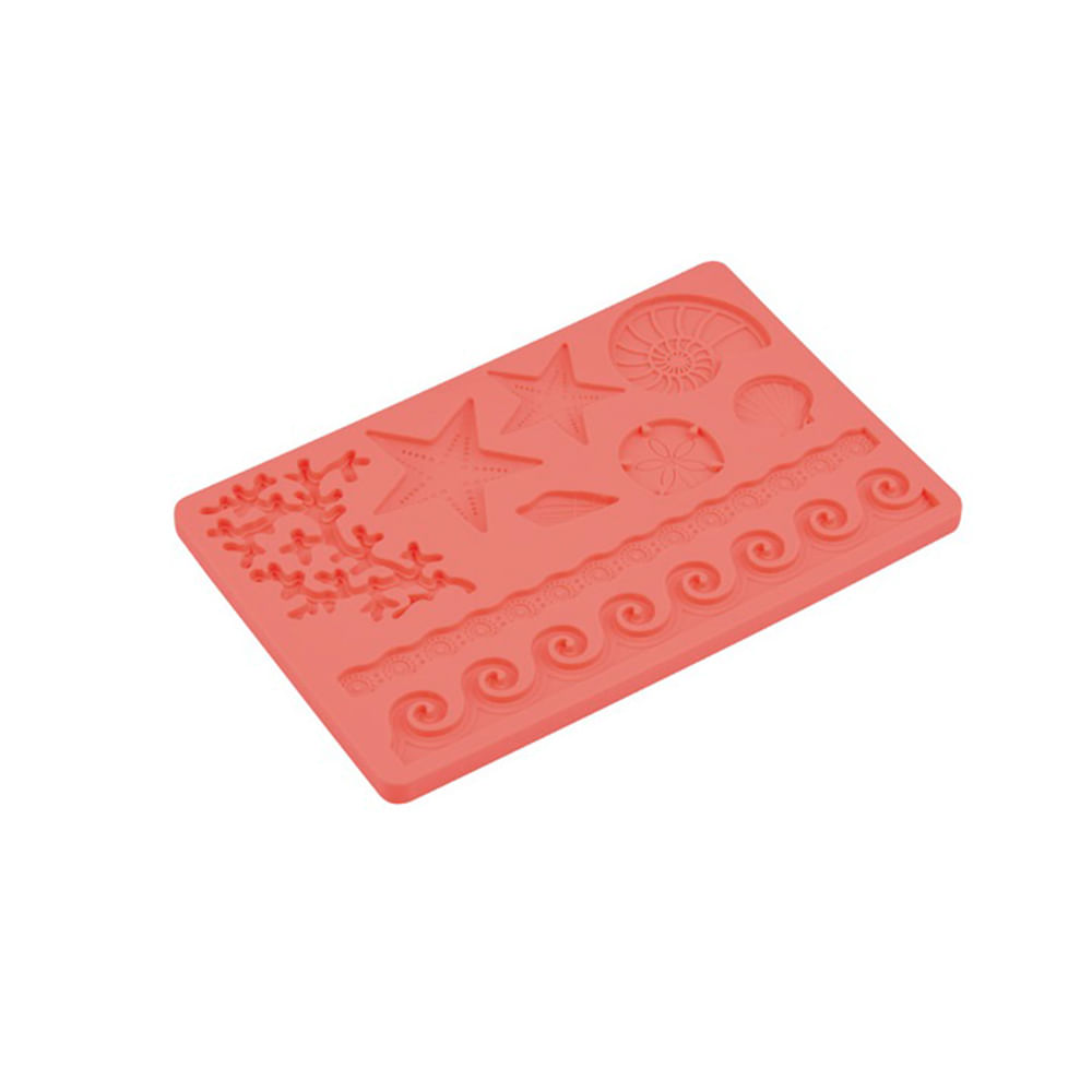 Molde Forma Silicone SilverChef Confeitaria Fundo do Mar