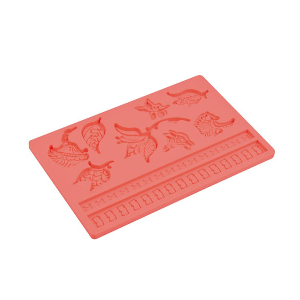 Molde de Silicone Confeitaria Formato Flores Silvestres SilverChef