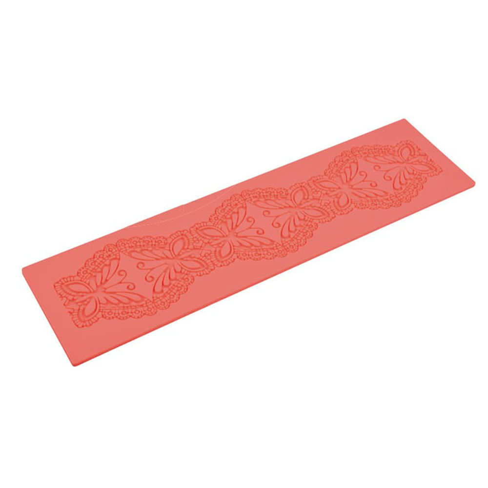 Molde Forma Silicone SilverChef Confeitaria Renda Borboleta