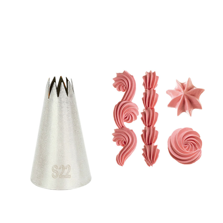 Encontraproduto.com.br - Bico de Confeitar Pitanga N#22 SilverChef