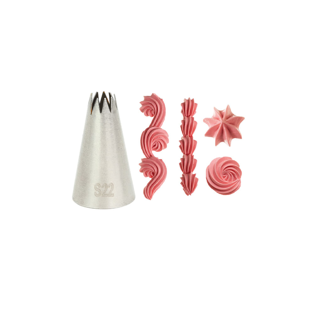 Encontraproduto.com.br - Bico de Confeitar Pitanga N#22 SilverChef