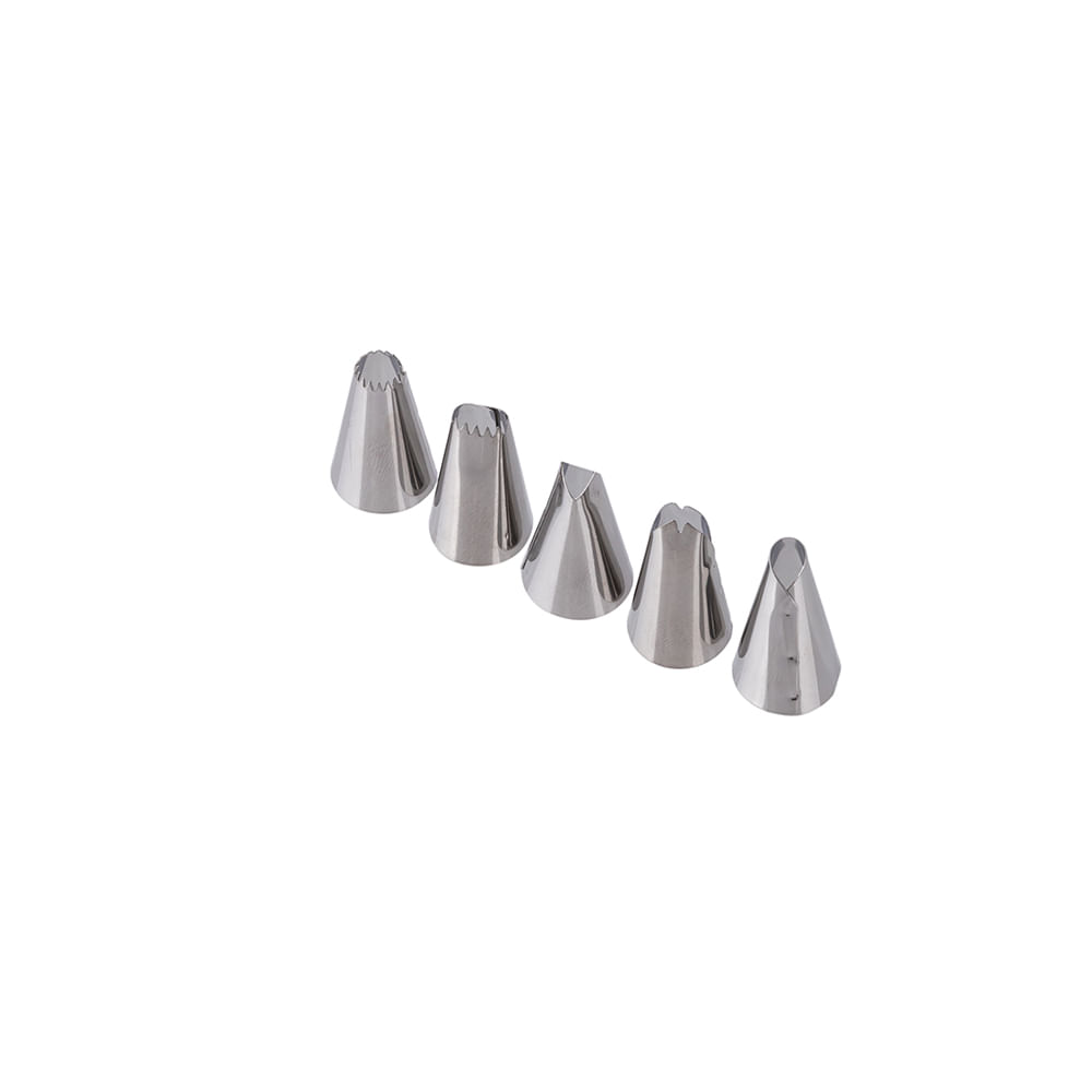 Encontraproduto.com.br - Kit Confeitaria com 6 Bicos, 1 adaptador e 1 Saco reutilizável SilverChef