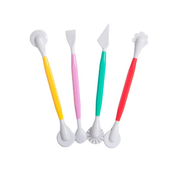 Kit Estecas SilverChef Modela Bolos Biscuit Pastas 4 peças