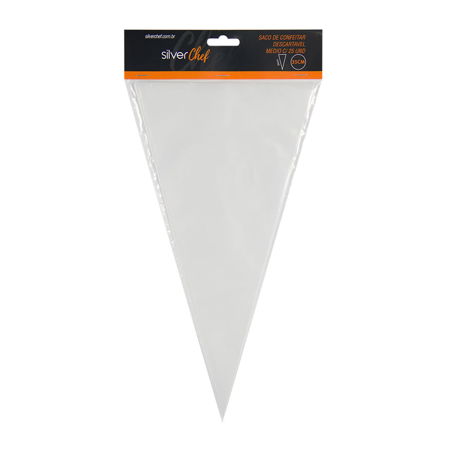 Saco De Confeitar Descartável Médio 25 Unidades SILVER CHEF