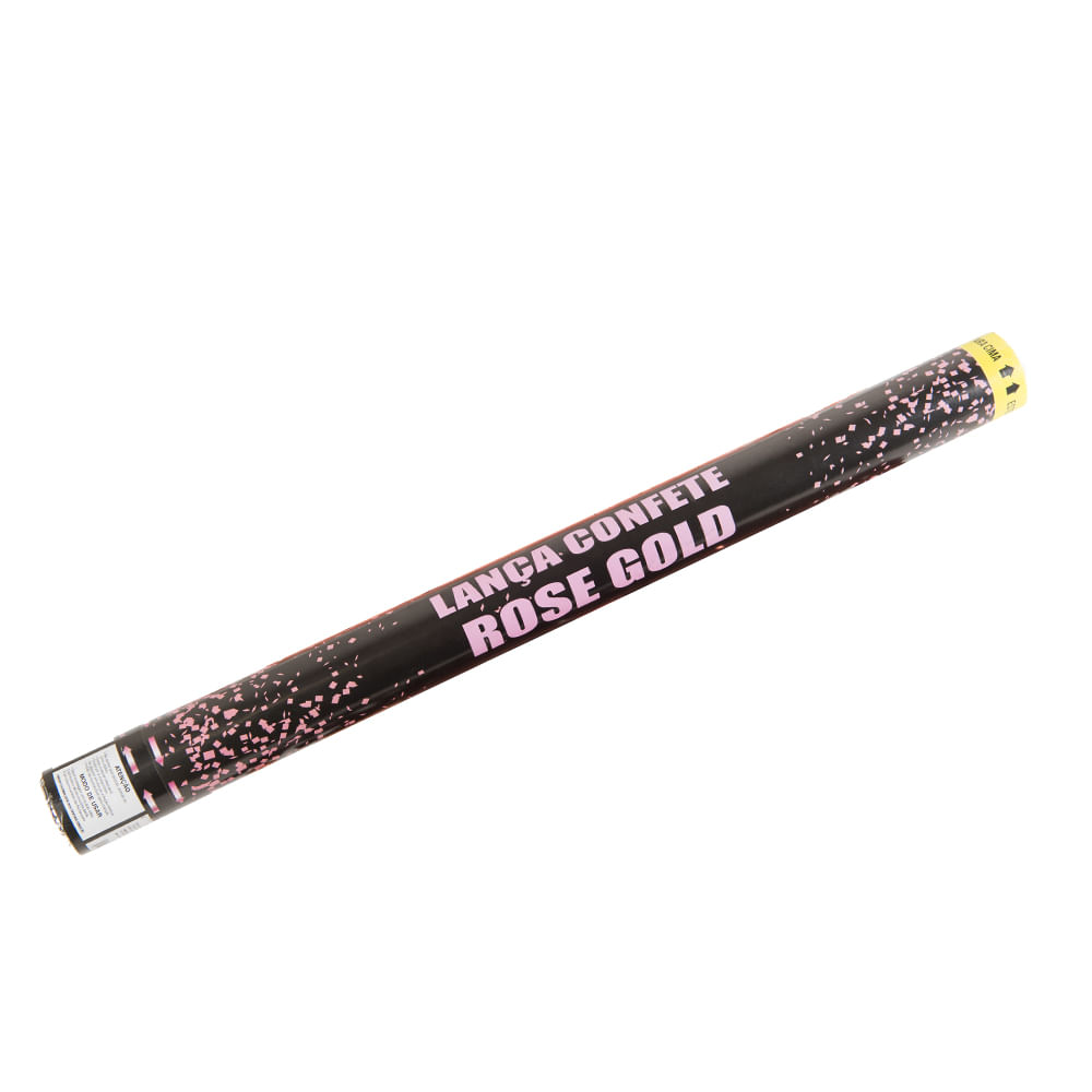 Lança Confete SilverFestas Bastão 60cm rose Gold