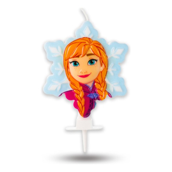 Encontraproduto.com.br - Princesa Anna Vela de Aniversário Frozen - Silver Festas