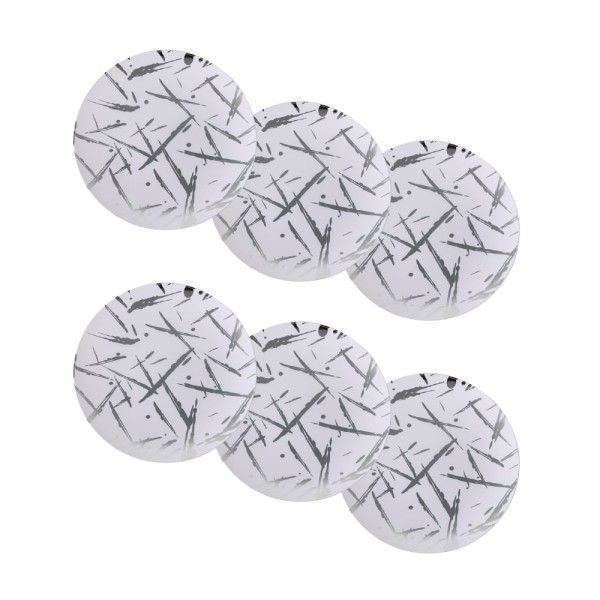 Prato Refeição Descartável SilverPlastic Estampa Prata 26cm