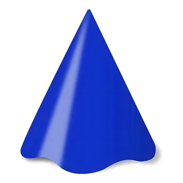 Encontraproduto.com.br - Chapéu de Papel Liso Azul com 8 Unidades -SilverFestas