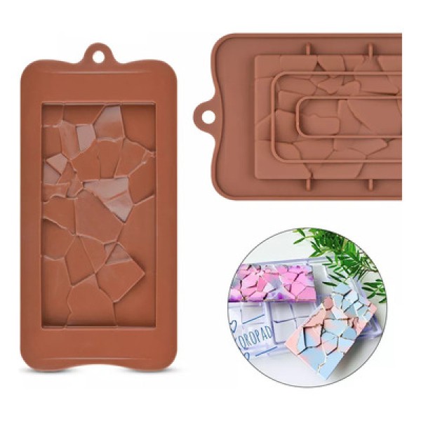 Molde de Silicone 1 Barra Chocolate Lascas - SilverChef