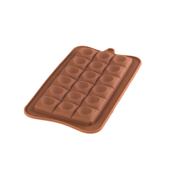 Molde de Silicone 1 Barra Chocolate Côncavo - SilverChef