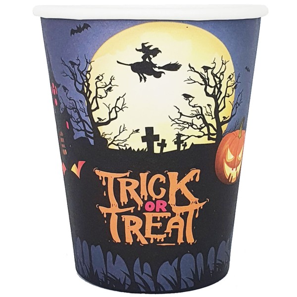 Encontraproduto.com.br - Copo de Papel Halloween 240ml c/10 - Silver Festas