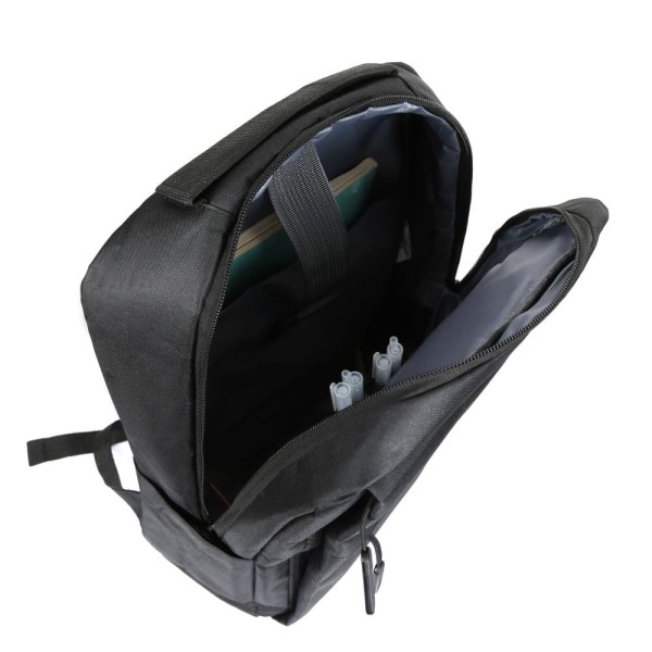 Encontraproduto.com.br - Mochila Preta Executiva para Notebook USB (Modelo:Júpiter)