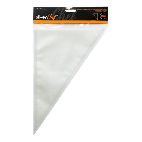 Saco De Confeitar Descartável P 30X21cm 5 Unidades SILVER CHEF