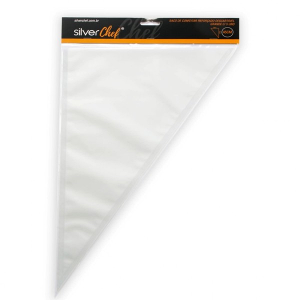 Encontraproduto.com.br - Saco De Confeitar Descartável G 45X28cm 5 Unidades SILVER CHEF