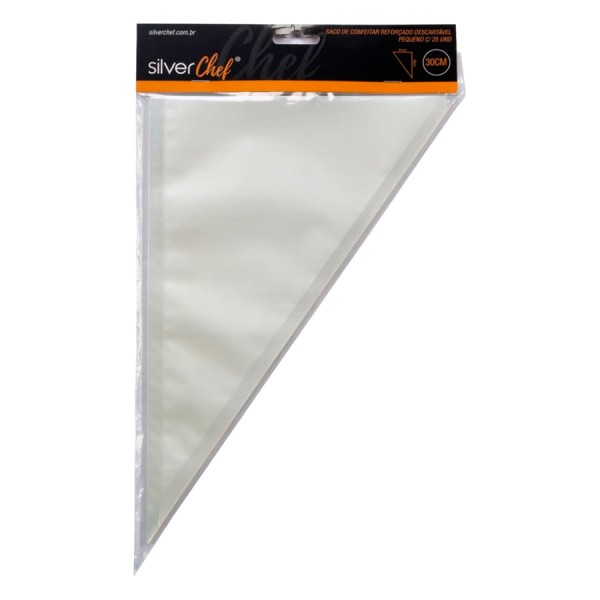 Saco De Confeitar Descartável G 45X28cm 25 Unidades SILVER CHEF