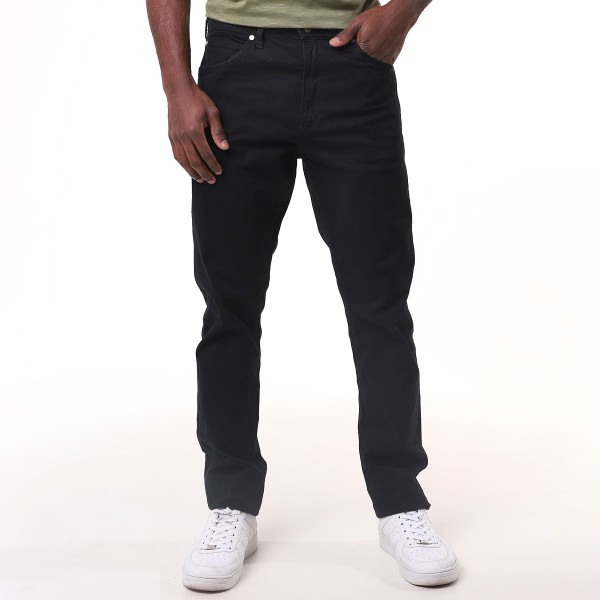 Calça Sarja Reta 5 Pockets Com Filigrana Preto - Wrangler