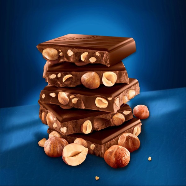 Encontraproduto.com.br - Chocolate ao Leite com Avelãs em Pedaços Caramelizadas Lindt 150g