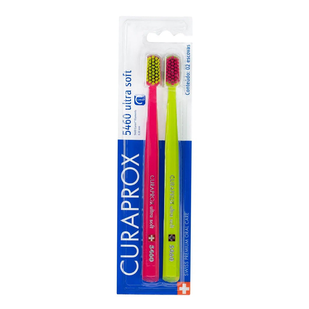 Encontraproduto.com.br - ESCOVA DE DENTE CURAPROX ULTRA SOFT 5460 CORES SORTIDAS 2 UNIDADES