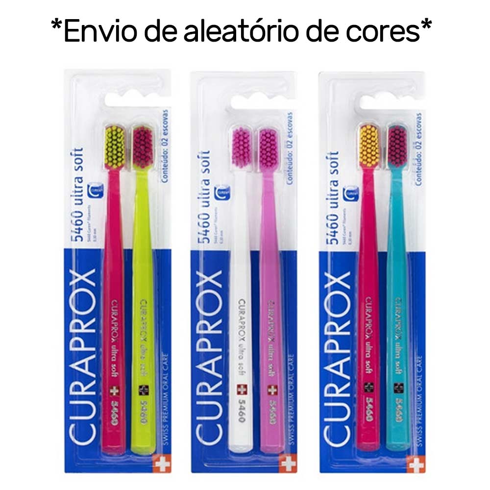 Encontraproduto.com.br - ESCOVA DE DENTE CURAPROX ULTRA SOFT 5460 CORES SORTIDAS 2 UNIDADES