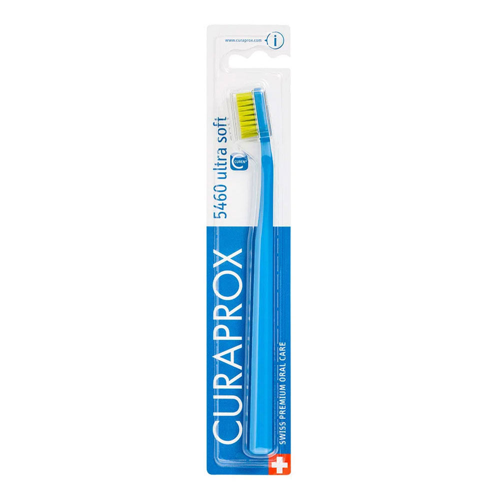 Encontraproduto.com.br - Ultra Soft CS5460B Turquesa e Amarelo Curaprox - Escova Dental
