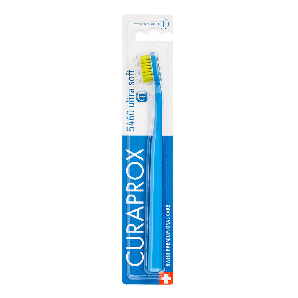 Encontraproduto.com.br - Ultra Soft CS5460B Turquesa e Amarelo Curaprox - Escova Dental