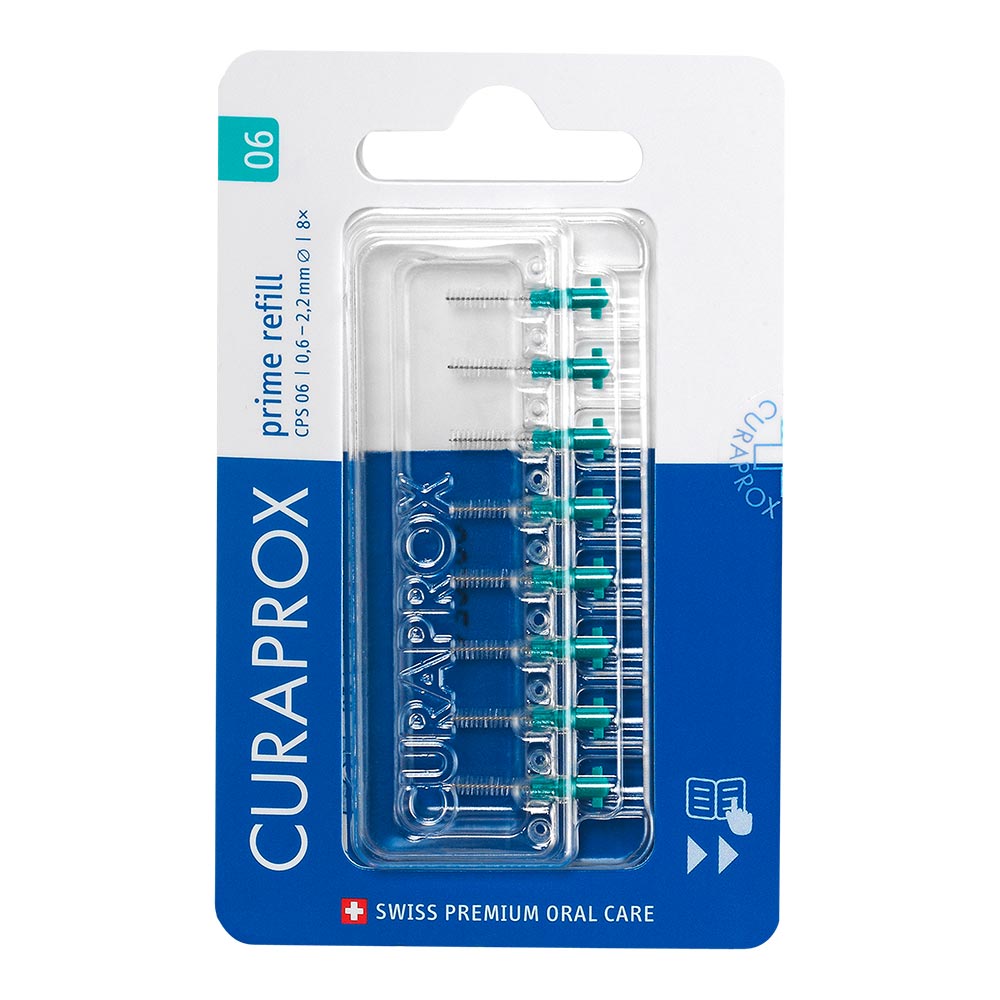 Refil Para Escova Interdental Curaprox Cilíndrico Cps 06 8 Unidades