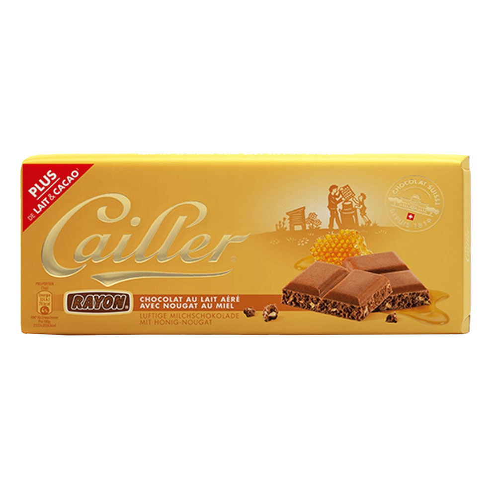 Encontraproduto.com.br - Chocolate Suíço Ao Leite Aerado Com Torrone De Mel Rayon Cailler 100g