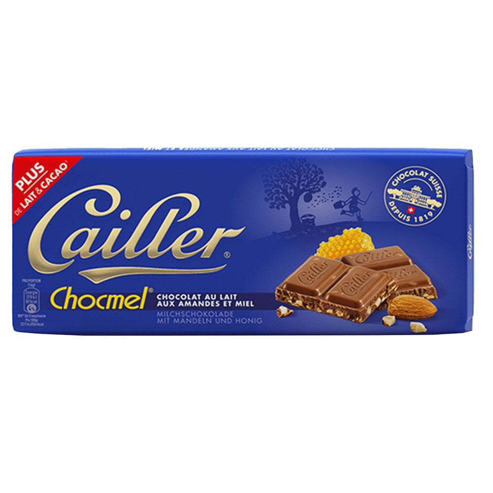 Encontraproduto.com.br - Chocolate ao Leite Com Amêndoas e Mel Cailler 100g