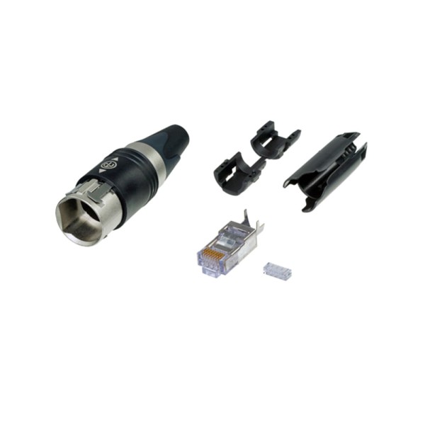 Encontraproduto.com.br - Conector Neutrik de Cabo/Linha RJ45 CAT6 Macho NE8MC6-MO