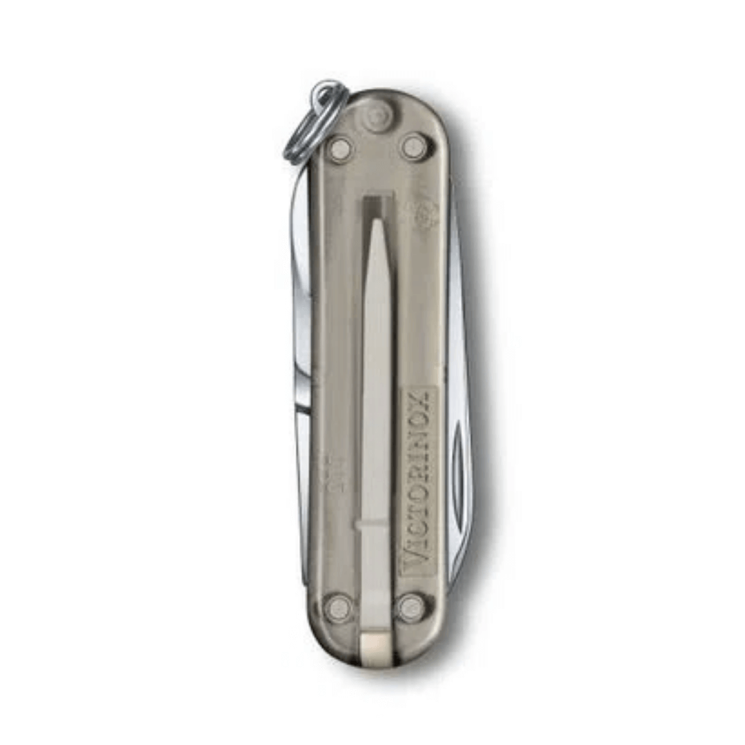 Encontraproduto.com.br - Canivetes Suíço de Bolso Pequeno Classic Sd Colors Translucidos com 7 Funções Cinza (Mystical Morning) - 0.6223.T31g - Victorinox