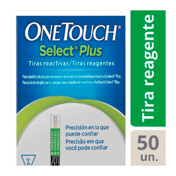 Encontraproduto.com.br - Tiras One Touch Select Plus 50 Unidades