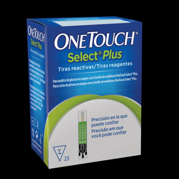 Encontraproduto.com.br - Tiras OneTouch Select Plus 25 Unidades