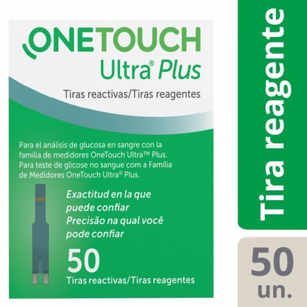 Encontraproduto.com.br - Tiras Reagentes Onetouch Ultra Plus Com 50 Unidades