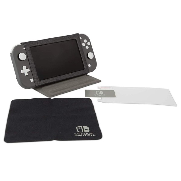 Encontraproduto.com.br - Kit PowerA Case de Proteção + Pano de Limpeza, Protetor de Tela + Aplicador - Nintendo Switch Lite