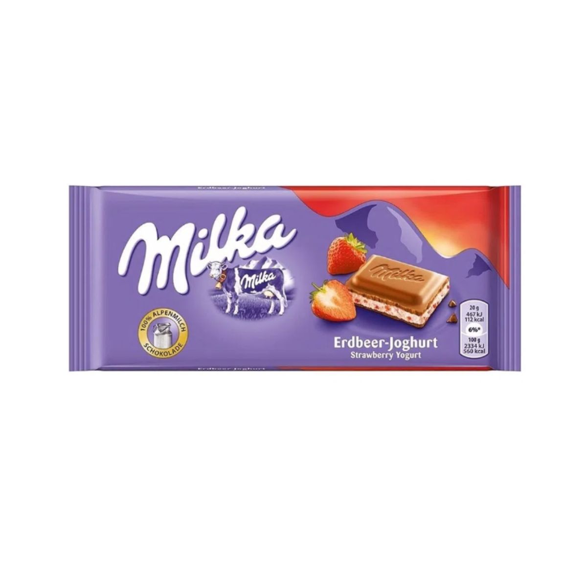CHOCOLATE MILKA MORANGO 100G
